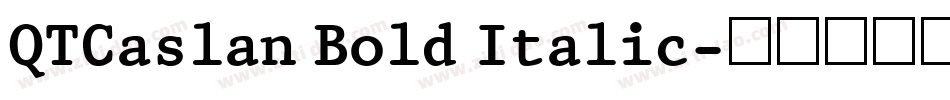 QTCaslan Bold Italic字体转换